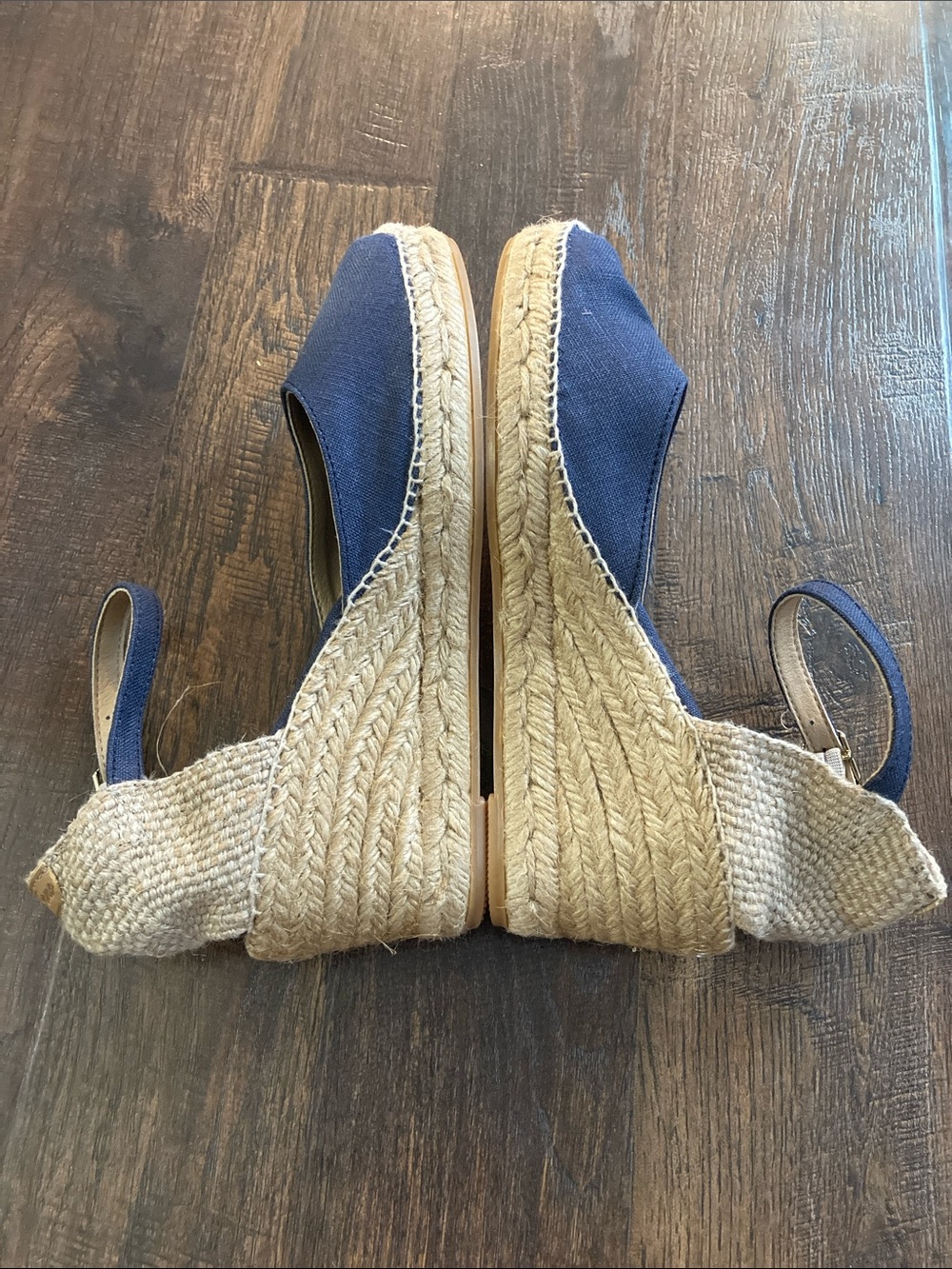 Toni Pons Espadrille Wedge Sandals in Navy Linen - Picture 4 of 6